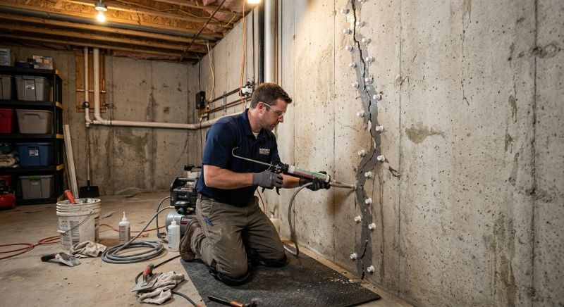 Basement Crack Repair in Hagerstown, MD