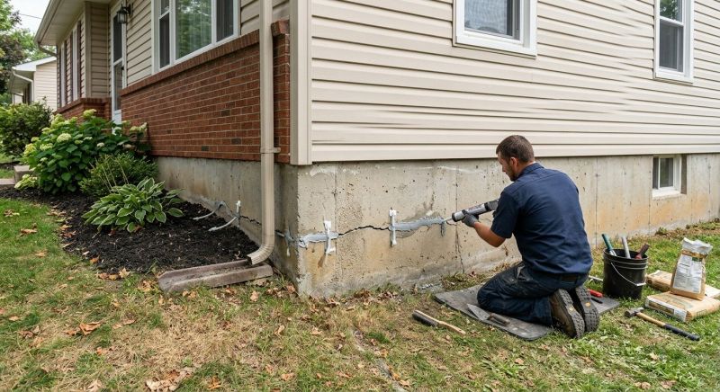 Cracked Foundation Repair in Chambersburg, PA