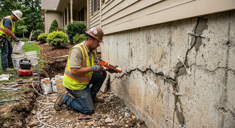 Cracked Foundation Repair in Ranson, WV