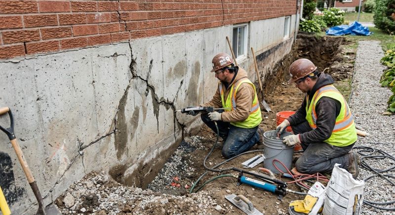 Cracked Foundation Repair in Waynesboro, PA