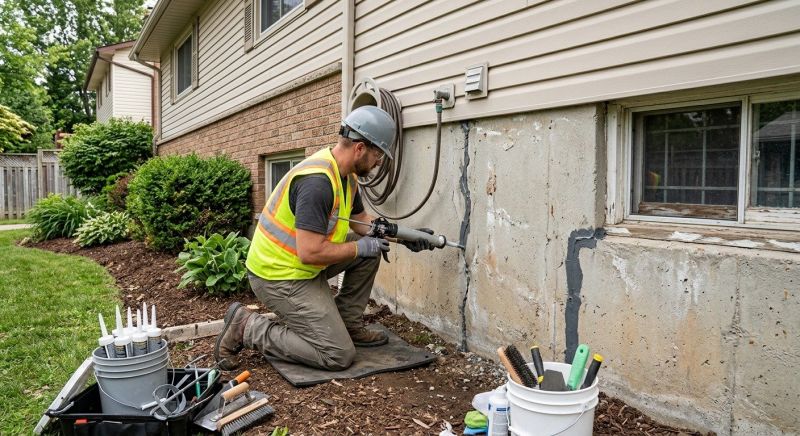 Foundation Crack Sealing in Hagerstown, MD