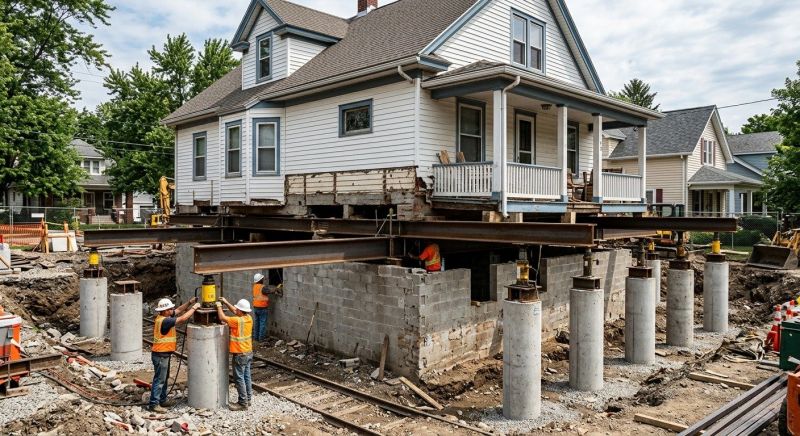Foundation Raising in Falling Waters, WV