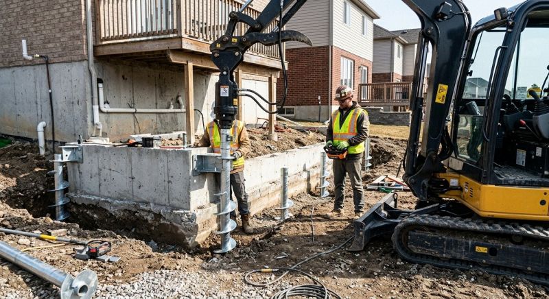Helical Piers Installation in Hagerstown, MD