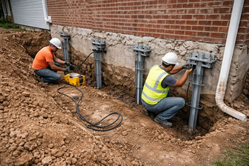 Helical Piers Installation in Hagerstown, MD