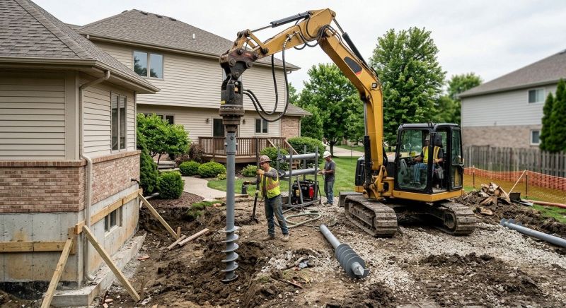 Helical Pile Installation in Hagerstown, MD