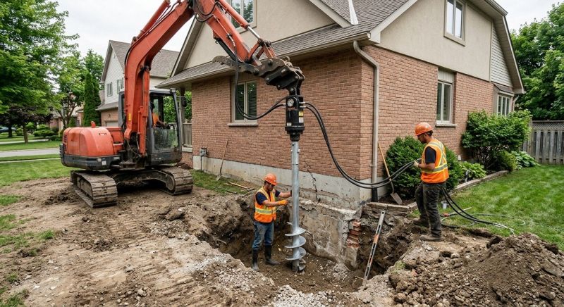 Helical Pile Installation in Hagerstown, MD
