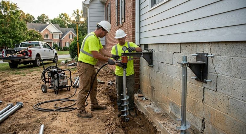Helical Pile Installation in Hagerstown, MD
