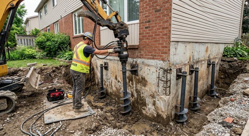 Helical Pile Installation in Hagerstown, MD