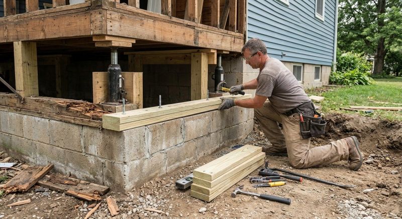 Sinking Foundation Repair in Falling Waters, WV