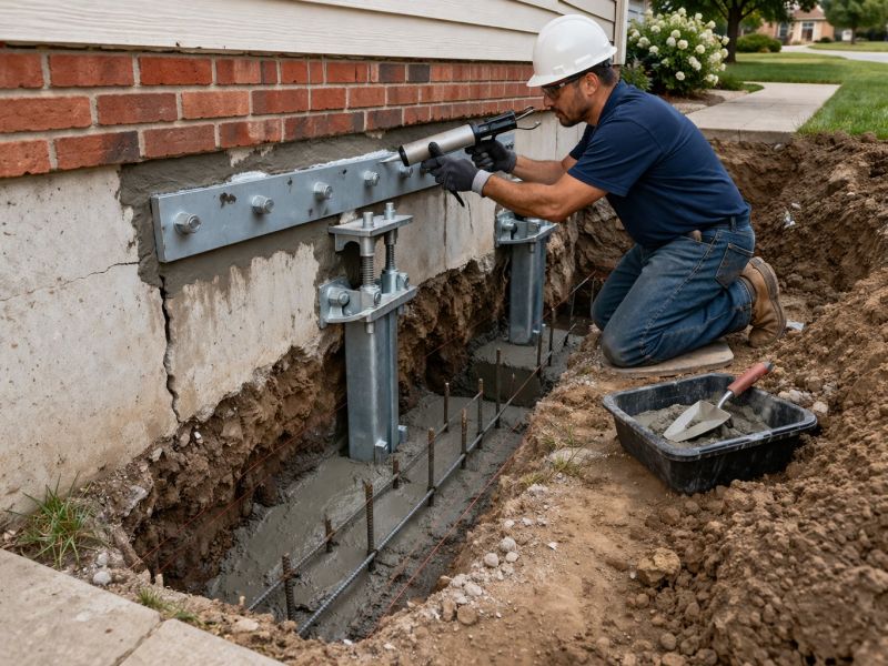 Sinking Foundation Repair in Jefferson, MD
