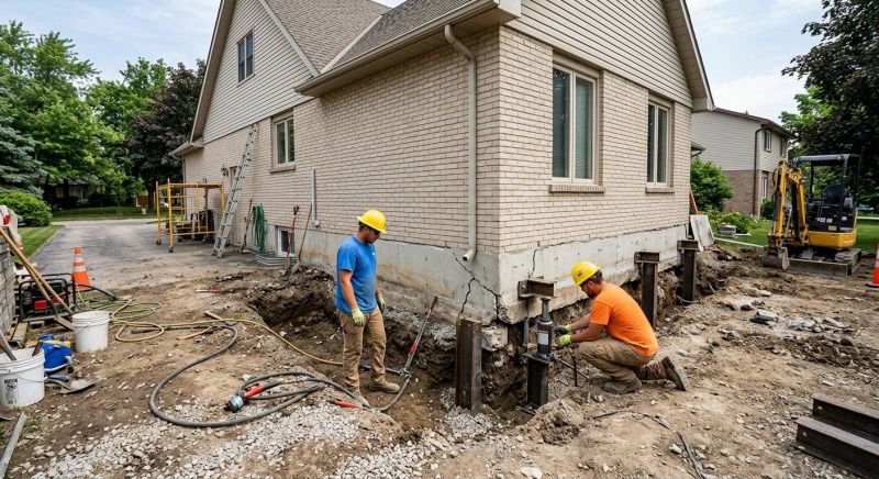 Helical Piers Installation